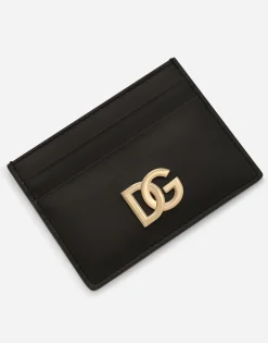 Calfskin card holder with DG logo
