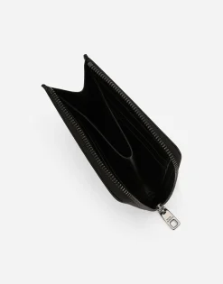 Calfskin card holder with logo