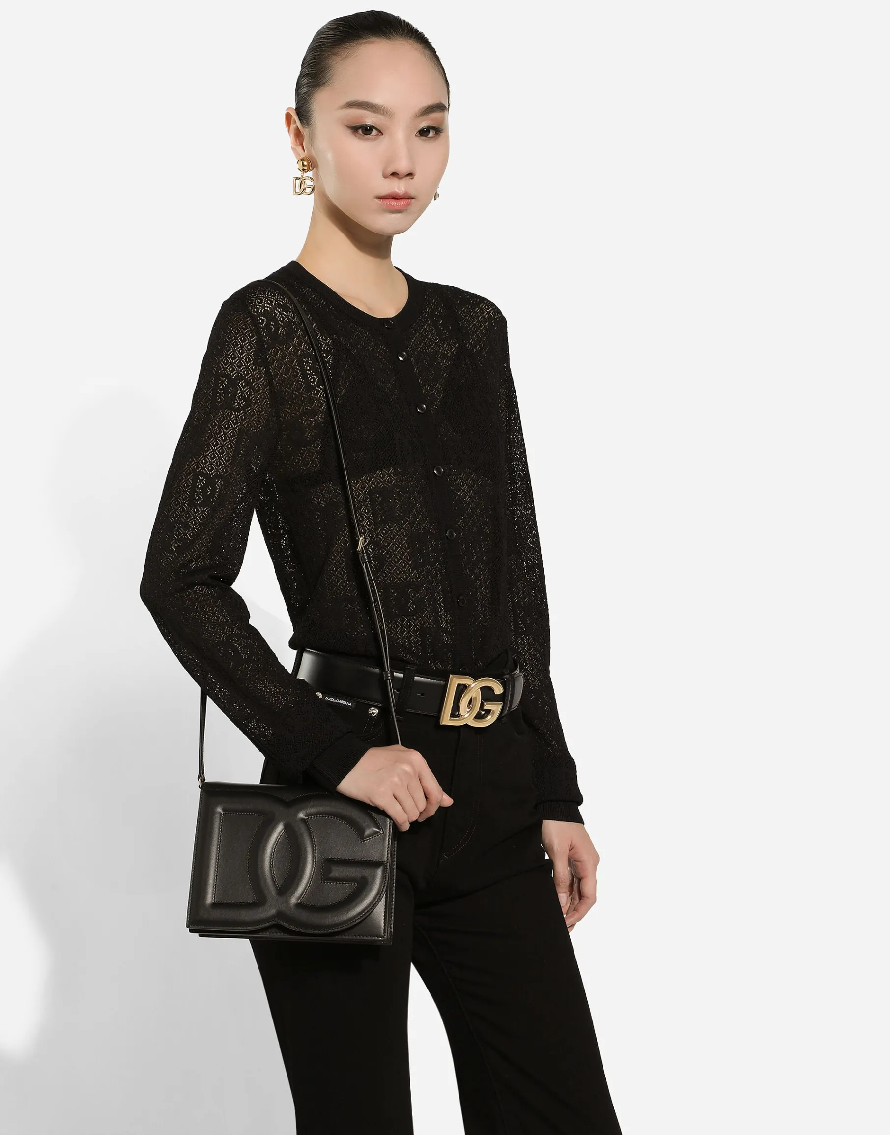Calfskin DG Logo Bag crossbody bag
