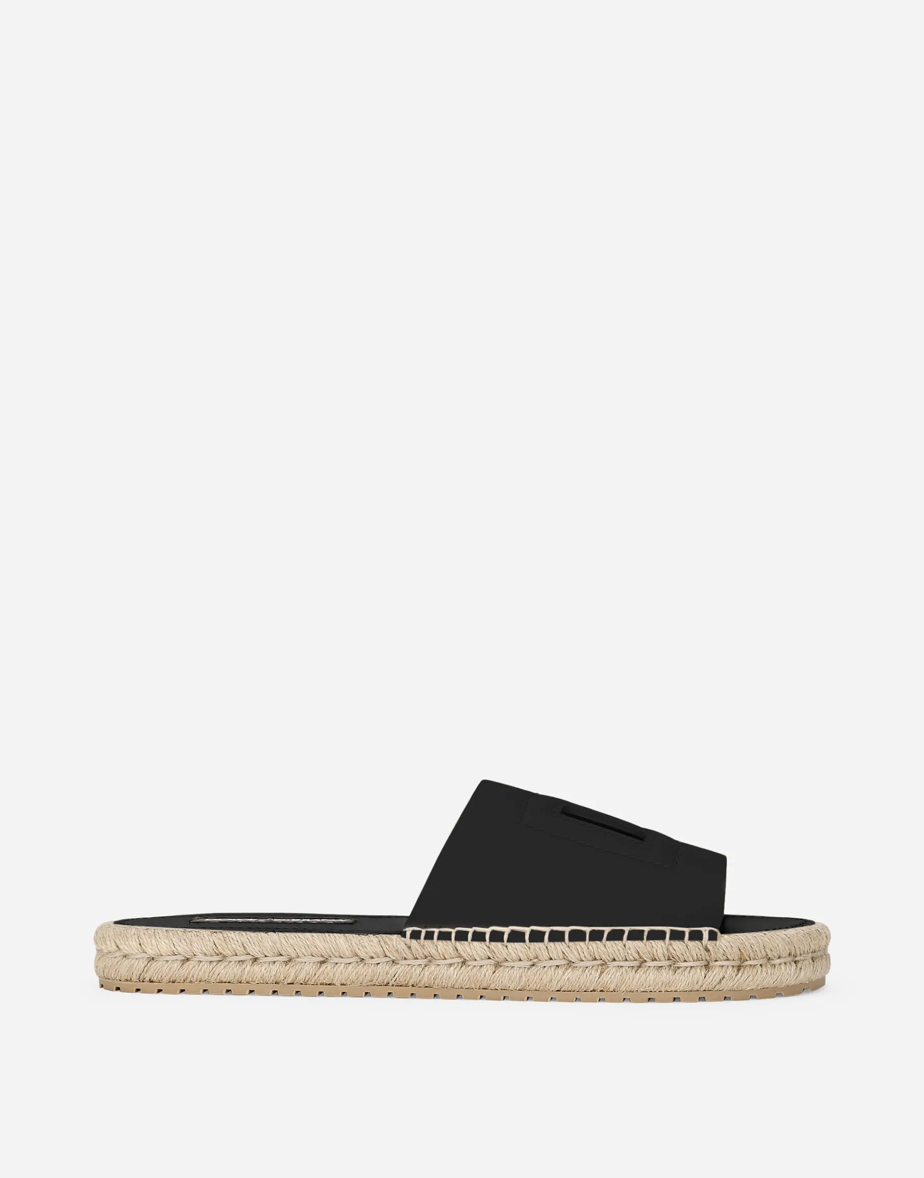 Calfskin espadrille sliders