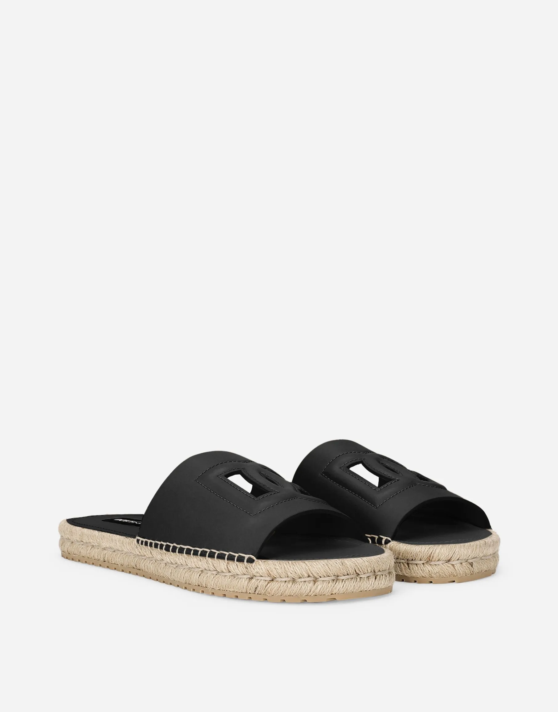 Calfskin espadrille sliders