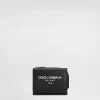 Calfskin French flap wallet with logo