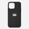 Calfskin iPhone 13 Pro Max cover with logo tag