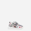 Calfskin low-top sneakers with graffiti print