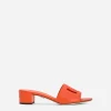 Calfskin mules with DG Millennials logo