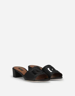 Calfskin mules with DG Millennials logo