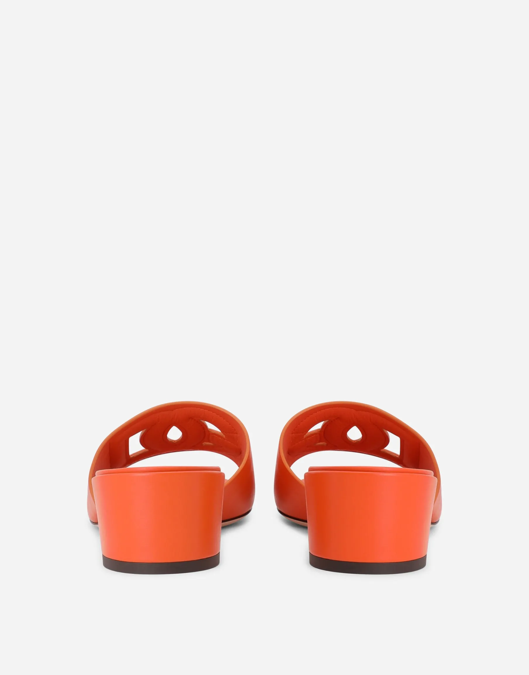 Calfskin mules with DG Millennials logo