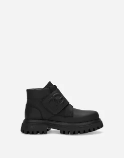 Calfskin nappa ankle boots with embossed DG logo