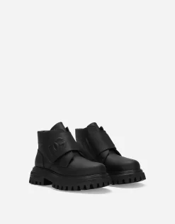 Calfskin nappa ankle boots with embossed DG logo