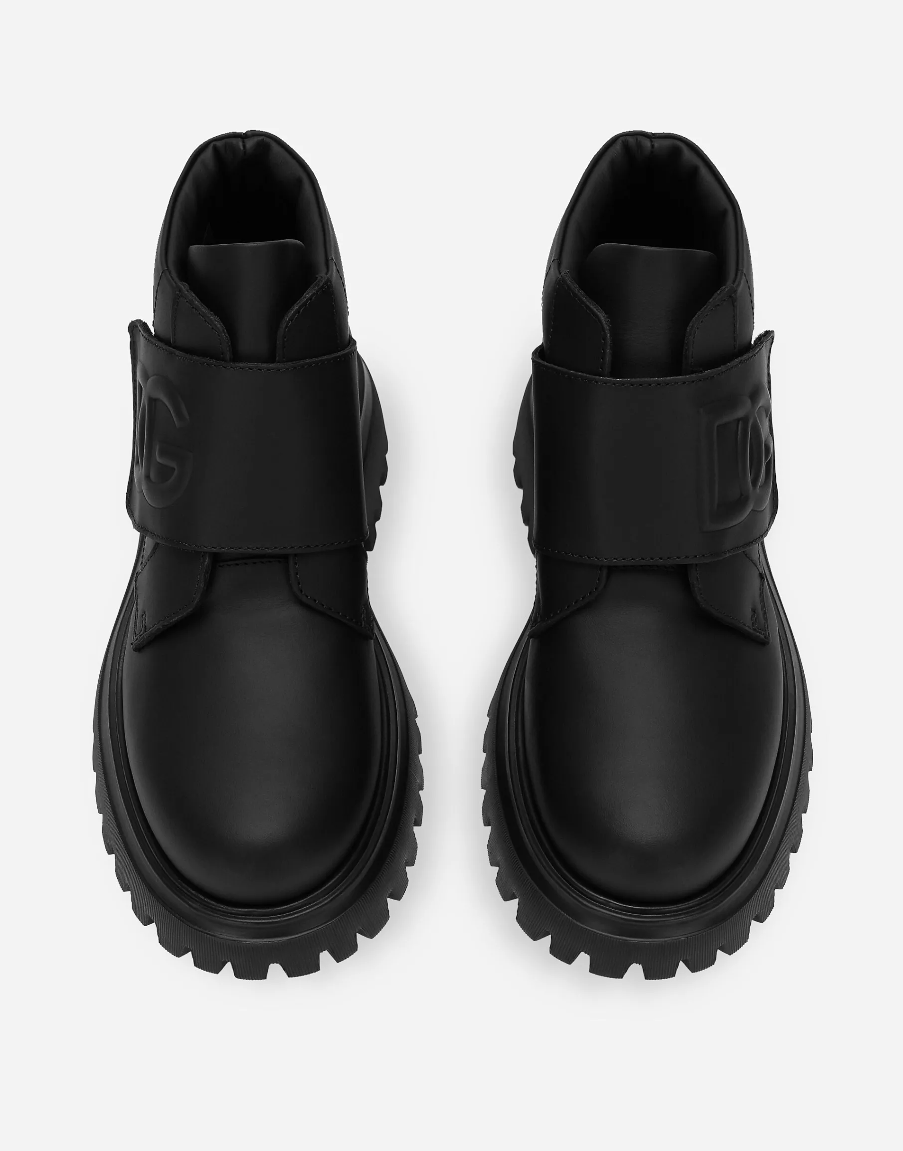 Calfskin nappa ankle boots with embossed DG logo