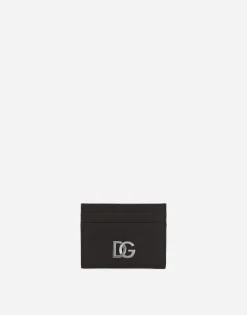 Calfskin nappa card holder with DG logo