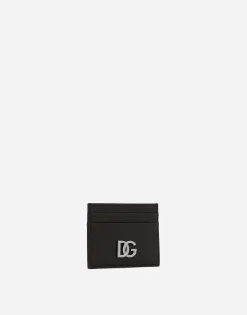 Calfskin nappa card holder with DG logo