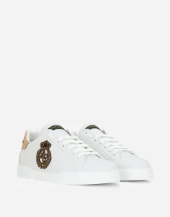 Calfskin nappa Portofino sneakers with crown patch
