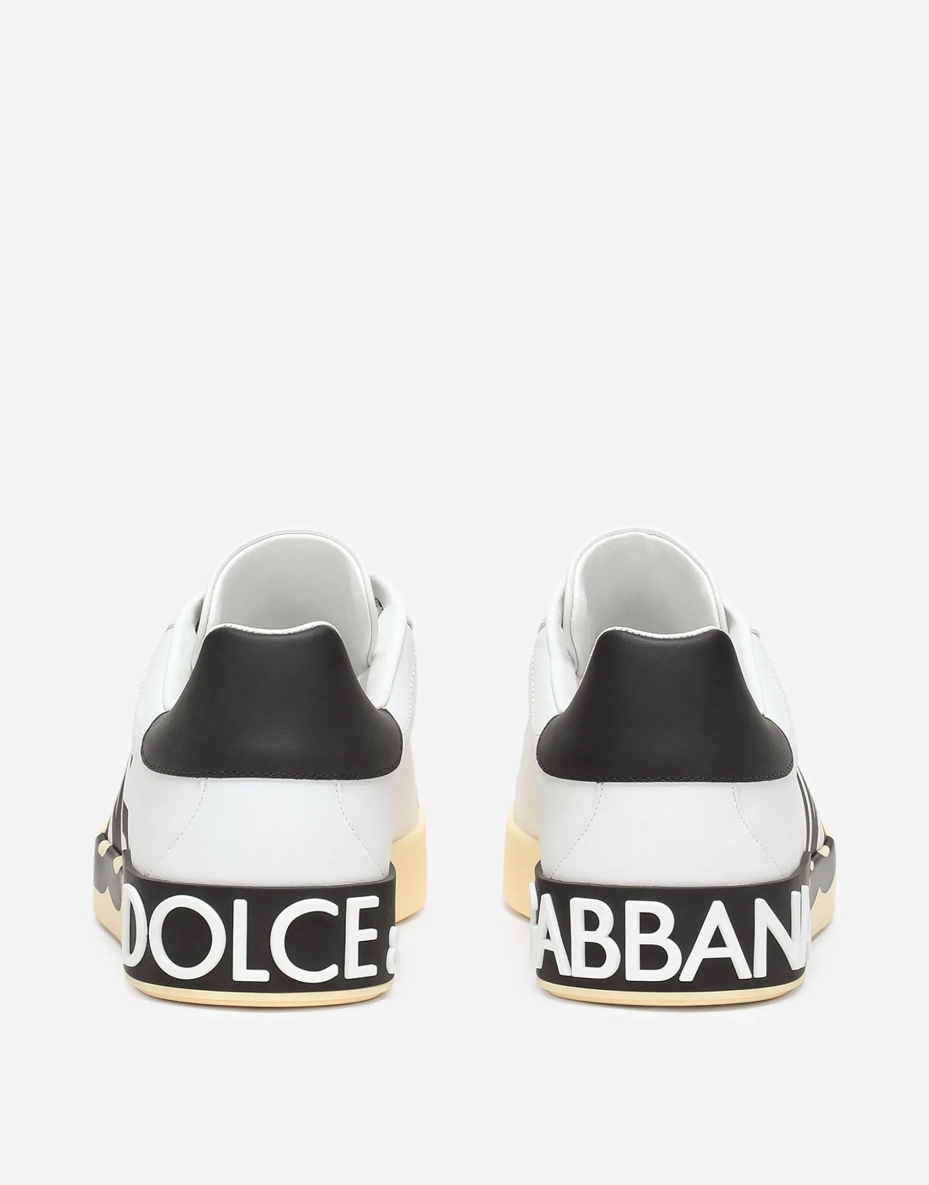 Calfskin nappa Portofino sneakers with DG logo print
