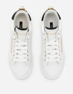 Calfskin nappa Portofino sneakers with lettering