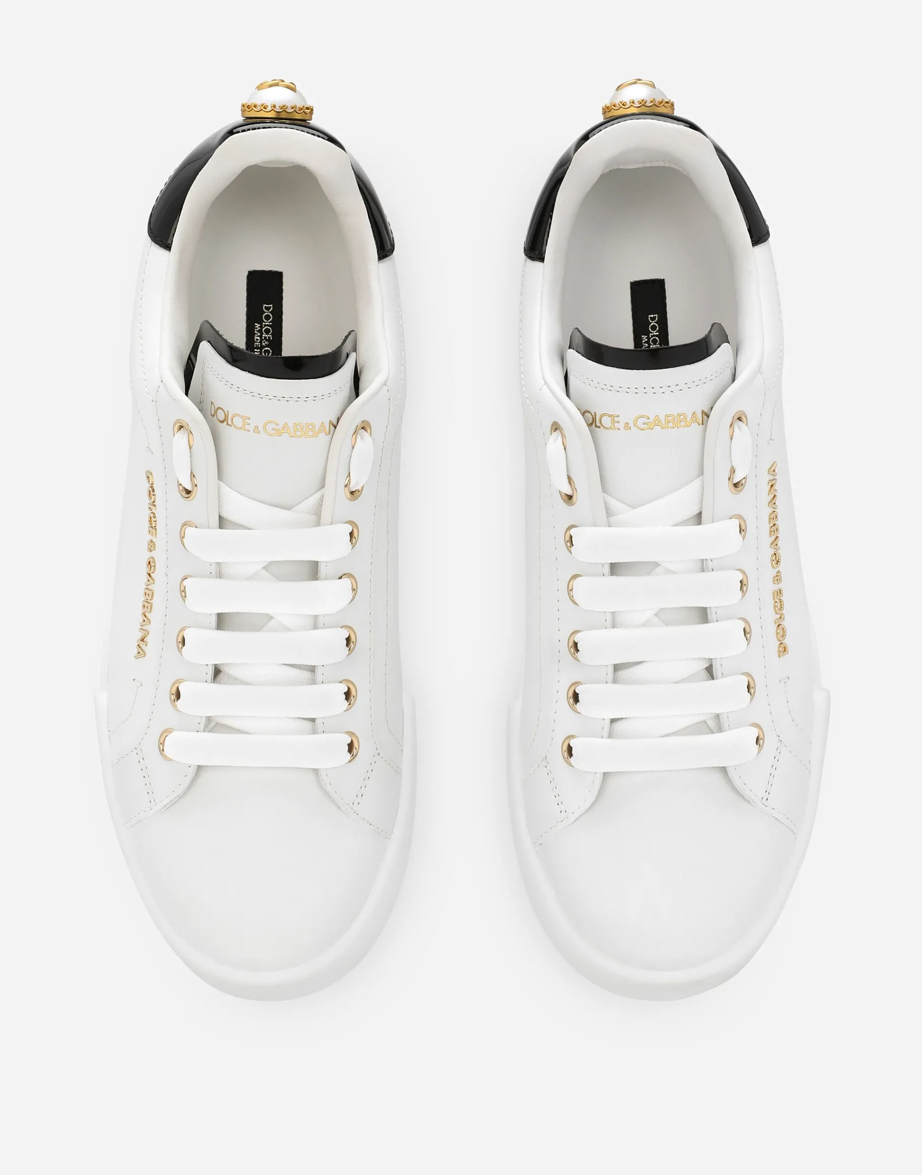 Calfskin nappa Portofino sneakers with lettering