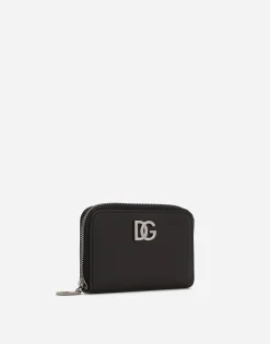 Calfskin nappa wallet with DG logo
