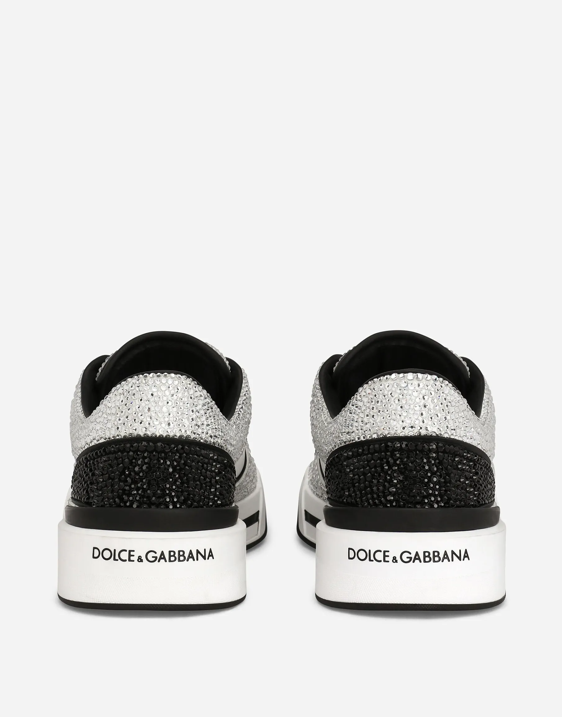 Calfskin New Roma sneakers with fusible rhinestones