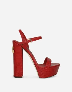Calfskin platform sandals