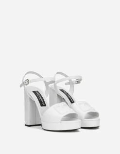 Calfskin platform sandals