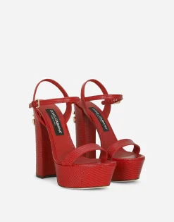 Calfskin platform sandals