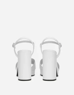Calfskin platform sandals