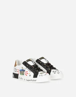 Calfskin Portofino DG King sneakers
