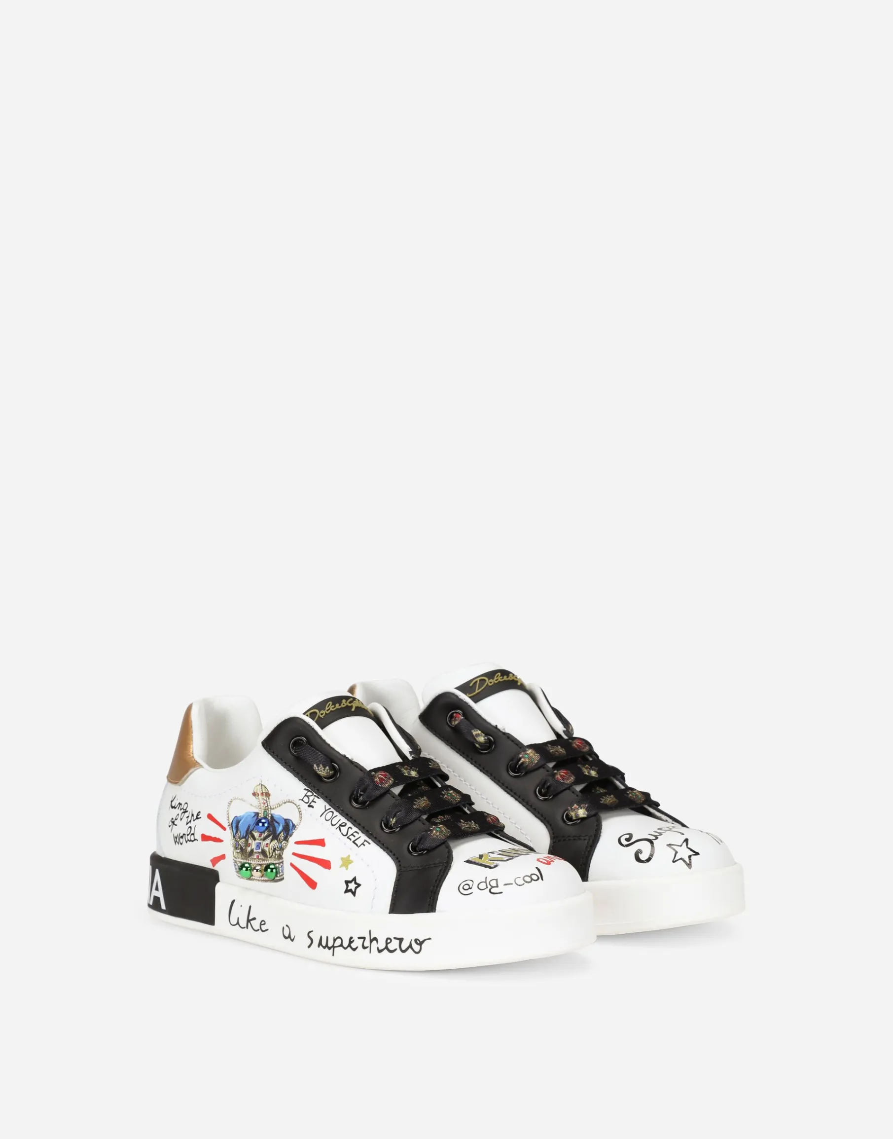Calfskin Portofino DG King sneakers