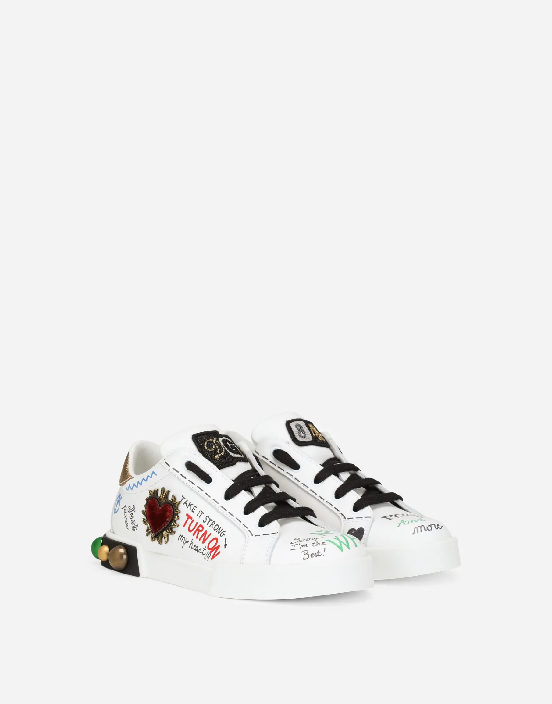 Calfskin Portofino DG King sneakers