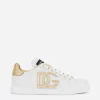 Calfskin Portofino sneakers with DG logo