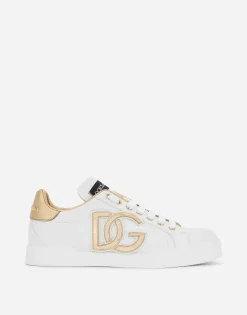 Calfskin Portofino sneakers with DG logo