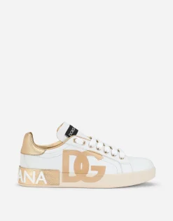 Calfskin Portofino sneakers with DG logo
