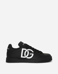 Calfskin Portofino sneakers with DG logo