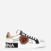 Calfskin Portofino sneakers with embroidery