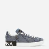 Calfskin Portofino sneakers with DG logo