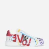 Calfskin Portofino sneakers with lettering