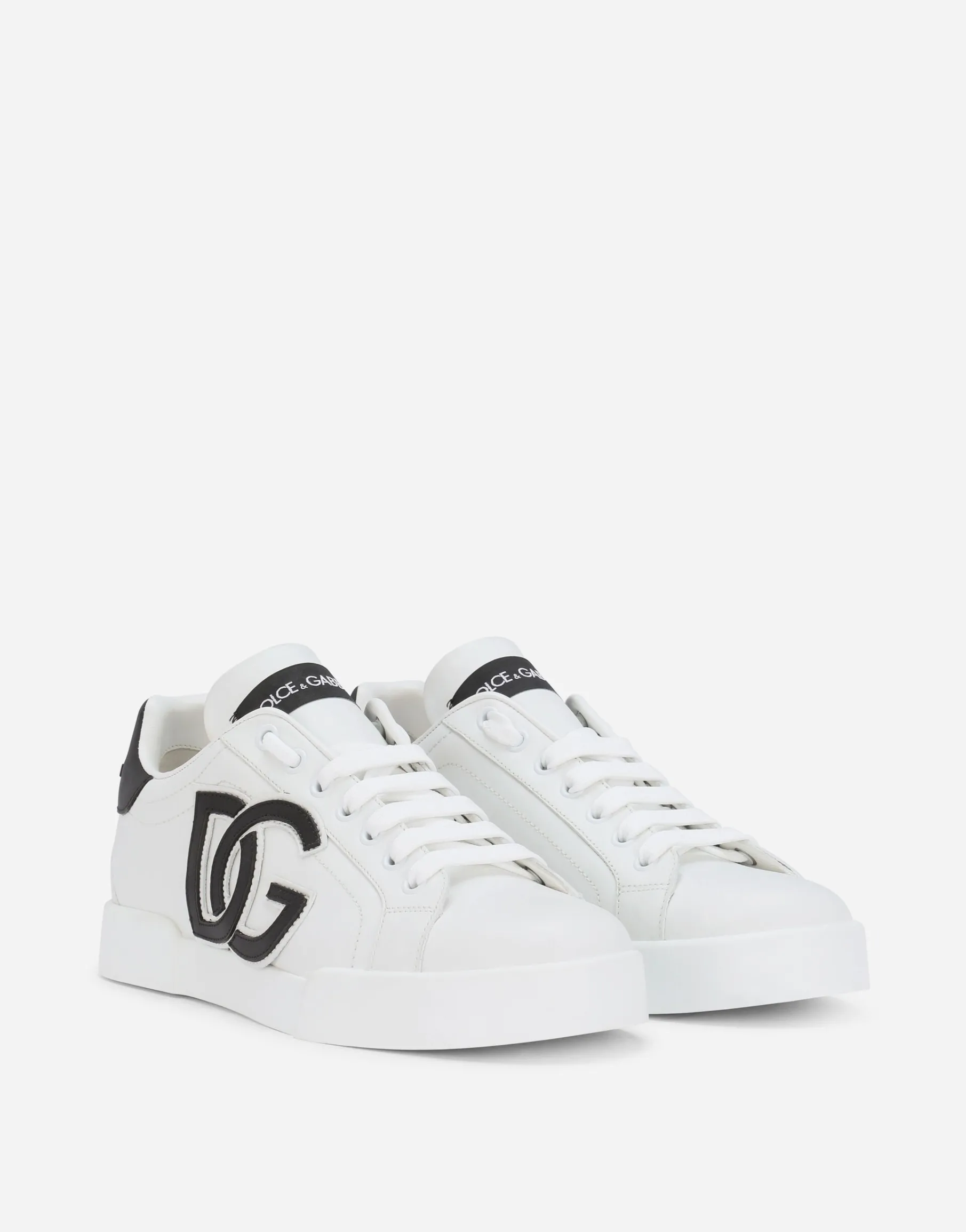 Calfskin Portofino sneakers with DG logo