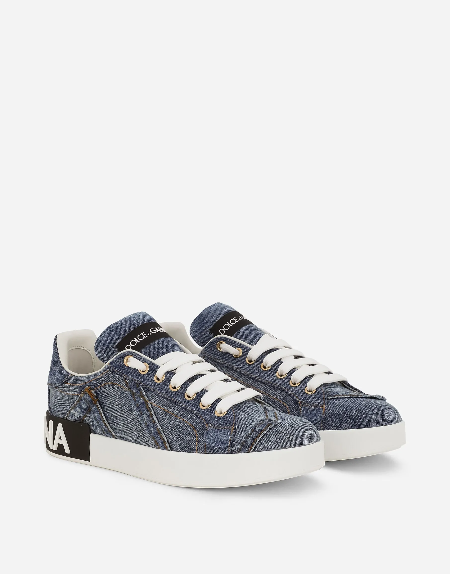 Calfskin Portofino sneakers with DG logo