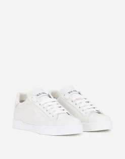 Calfskin Portofino sneakers with DG logo