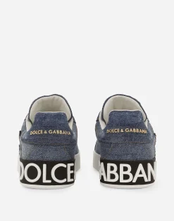 Calfskin Portofino sneakers with DG logo