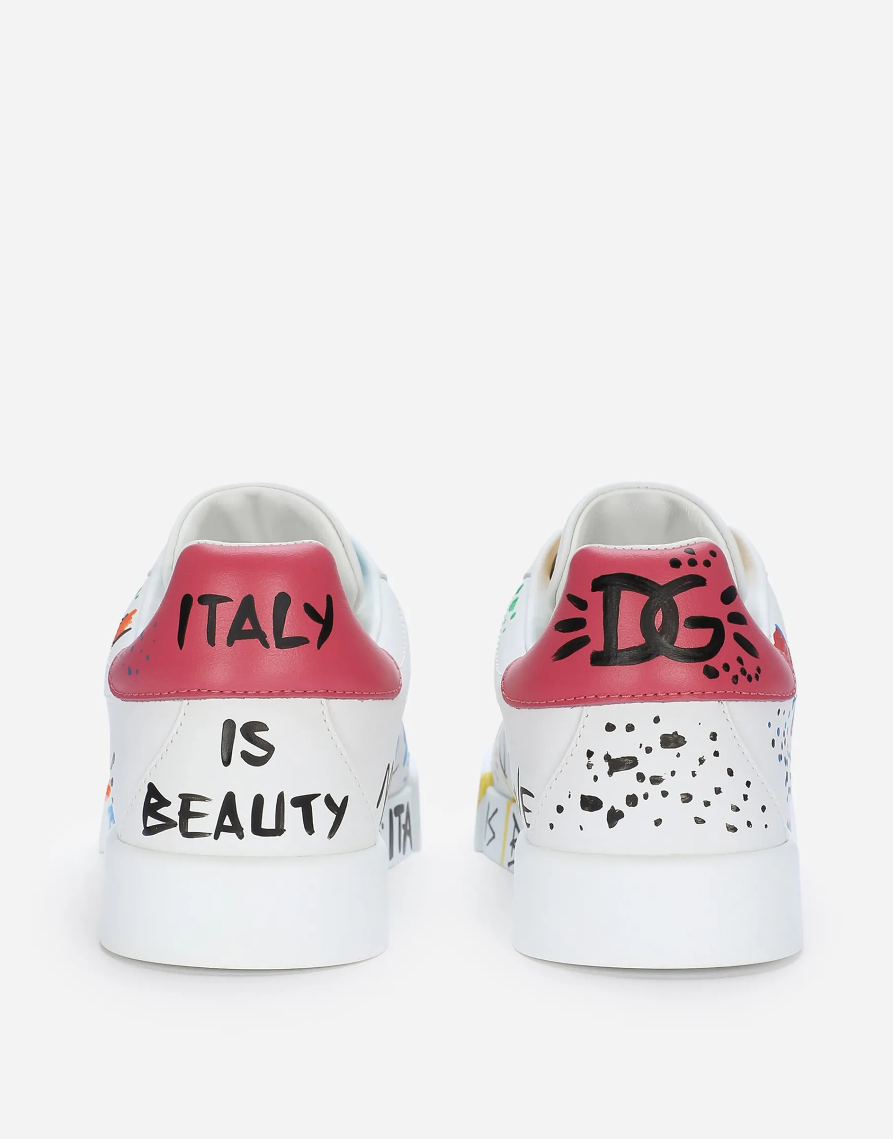 Calfskin Portofino sneakers with lettering