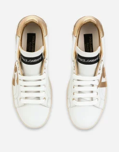 Calfskin Portofino sneakers with DG logo