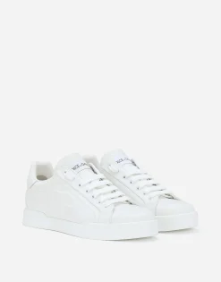 Calfskin Portofino sneakers with DG logo