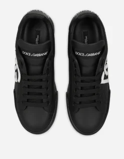 Calfskin Portofino sneakers with DG logo