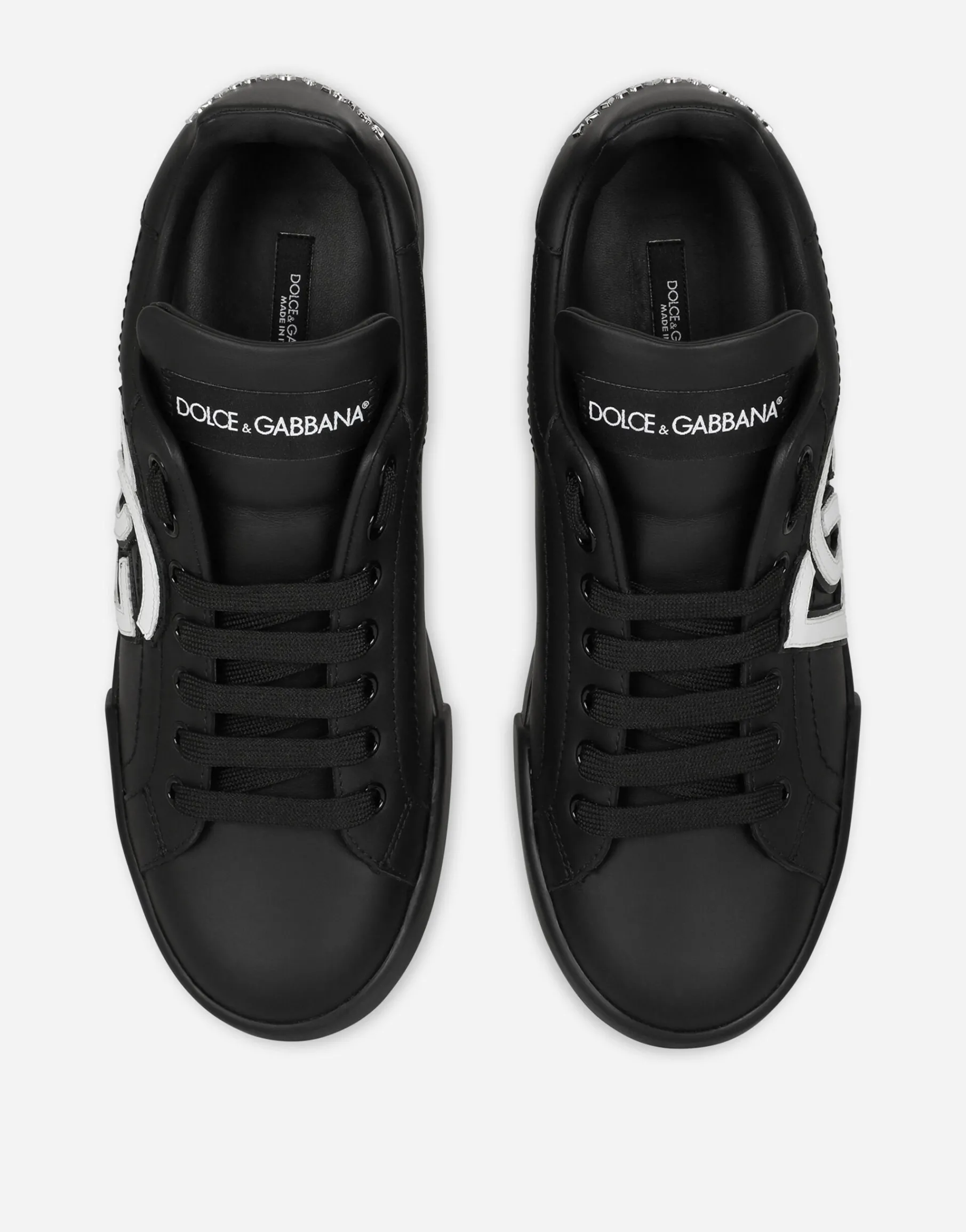 Calfskin Portofino sneakers with DG logo