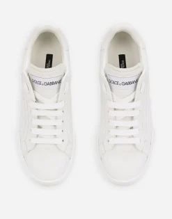 Calfskin Portofino sneakers with DG logo