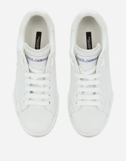 Calfskin Portofino sneakers with DG logo