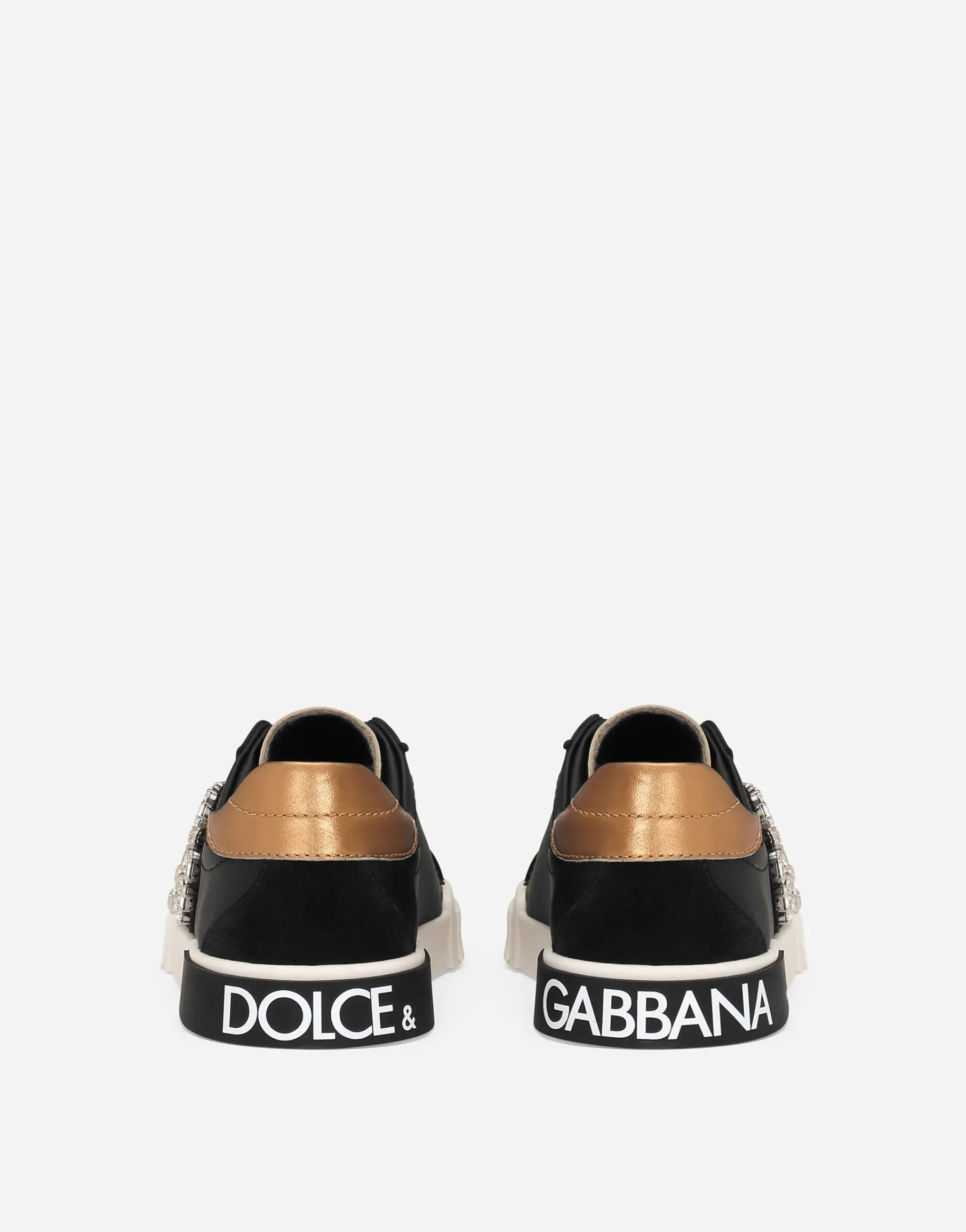 Calfskin Portofino Vintage low-top sneakers with DG logo