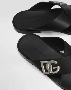 Calfskin sandals