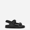 Calfskin sandals with metal DG logo